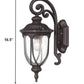 Black Cast Aluminum Glass Lantern Wall Sconce