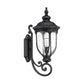 XL Matte Black Cast Aluminum Glass Lantern Wall Light