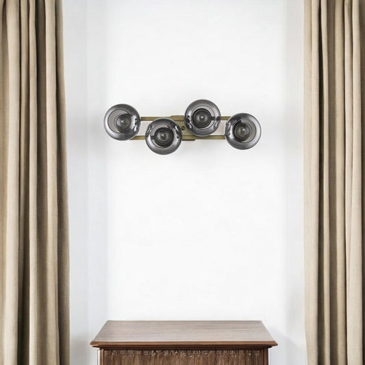 Lunette 4-Light Aged Brass Sconce