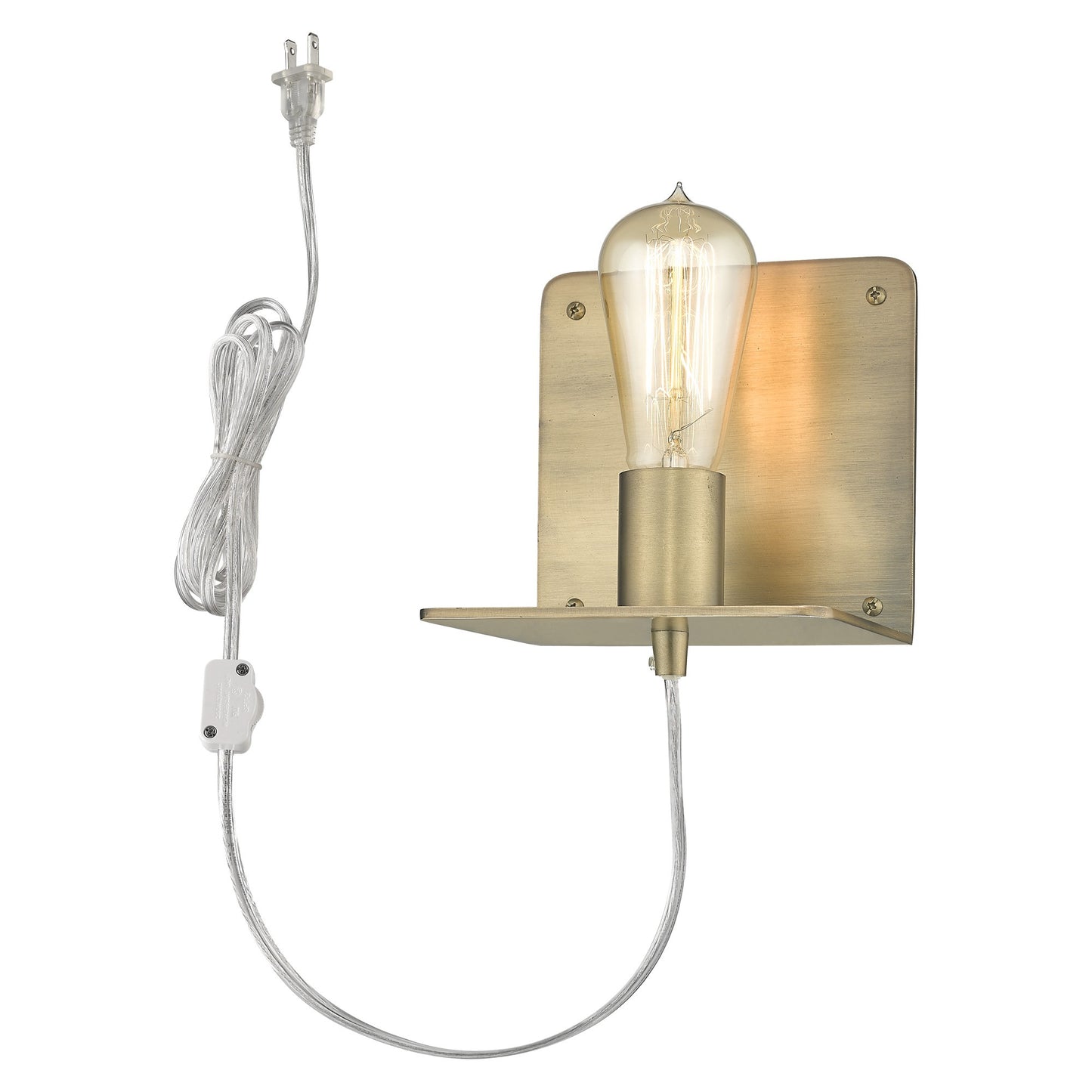 Petite Dull Gold Shelf Wall Light