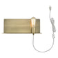 Dull Gold Shelf Wall Light