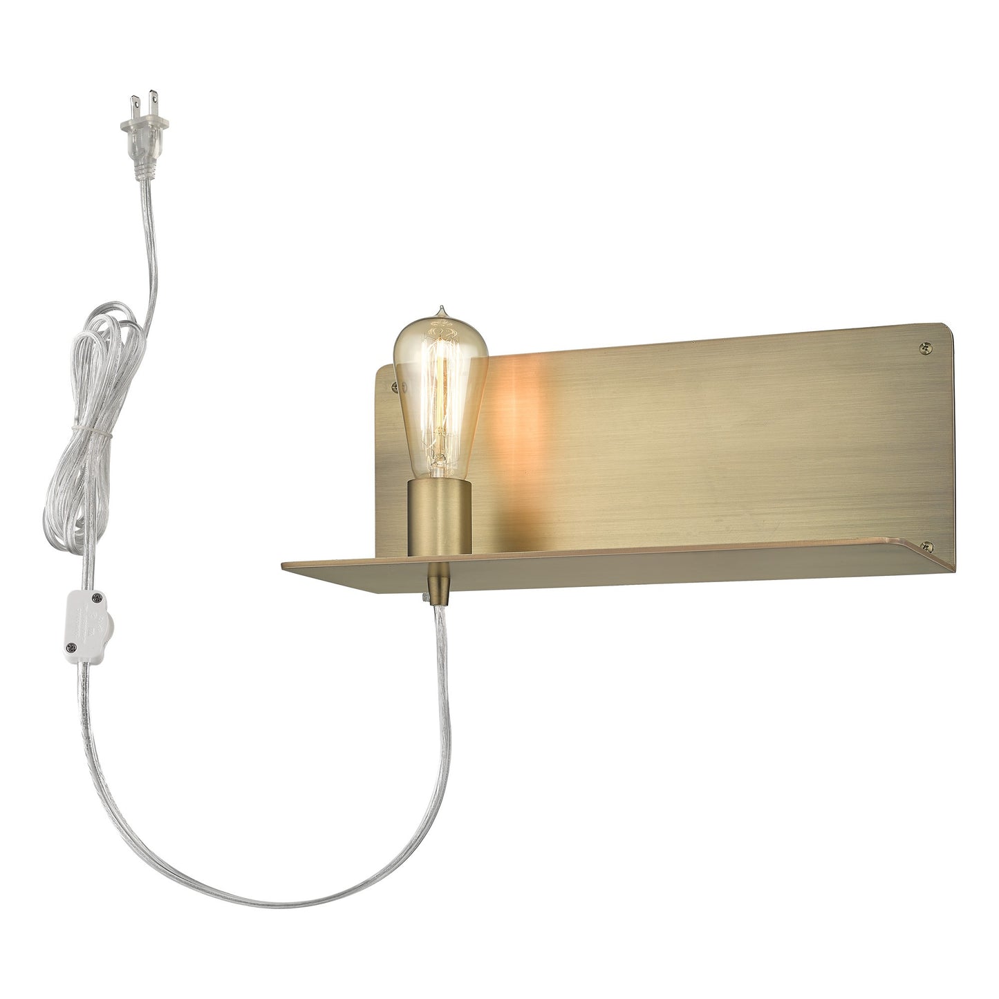 XL Dull Gold Shelf Wall Light