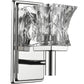 Arabella 1-Light Polished Nickel Sconce With Pressed Crystal Shade