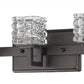 Coralie 3-Light Oil-Rubbed Bronze Sconce With Pressed Crystal Shades