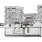 Coralie 3-Light Polished Nickel Sconce With Pressed Crystal Shades