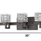 Coralie 5-Light Oil-Rubbed Bronze Sconce With Pressed Crystal Shades