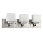 Rampart 3-Light Satin Nickel Vanity Light With Etched Glass Shades