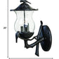 Avian 3-Light Black Coral Wall Light With Seeded Glass