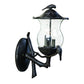 Avian 3-Light Black Coral Wall Light With Seeded Glass