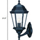 Matte Black Swing Arm Glass Lantern Wall Light