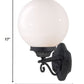 Matte Black Round Acrylic Globe Wall Sconce