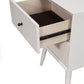 White Century Modern Wood 2 Drawer Nightstand