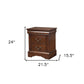 Solid Wood Cappuccino 2 Drawer Nightstand