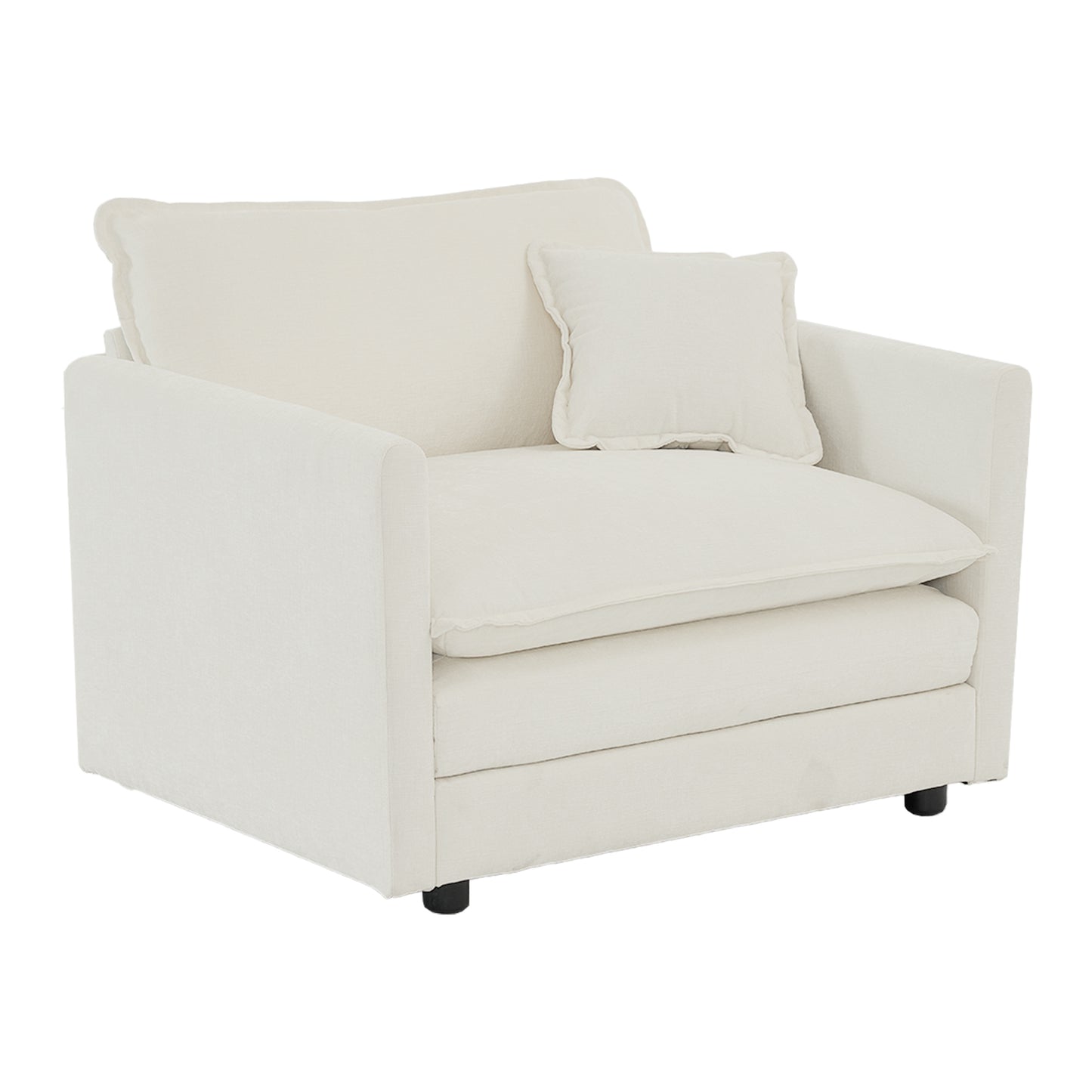 Upholstered Deep Single Seat Reading Armchair