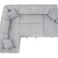 Oversized Corduroy Sectional With USB Charging Ports