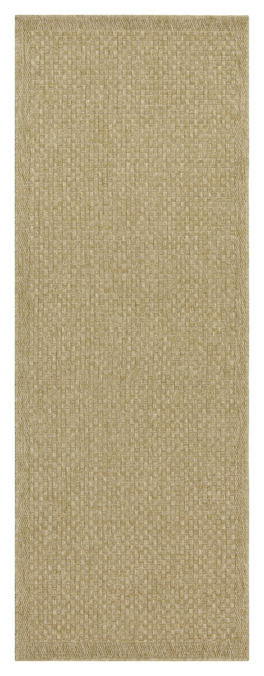 2 ft. 7 in. x 7 ft. 3 in. Jute/Black Indoor-Outdoor Area Rug