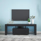 Black TV Stand with LED RGB Lights