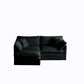 Chenille Fabric Two-Seater Sofa with 1 Footrest