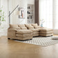 Chenille Fabric Oversized Four-Seater, U-shaped Combination Sofa