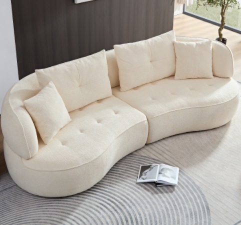 Curved Modular Sofa - 4-seat