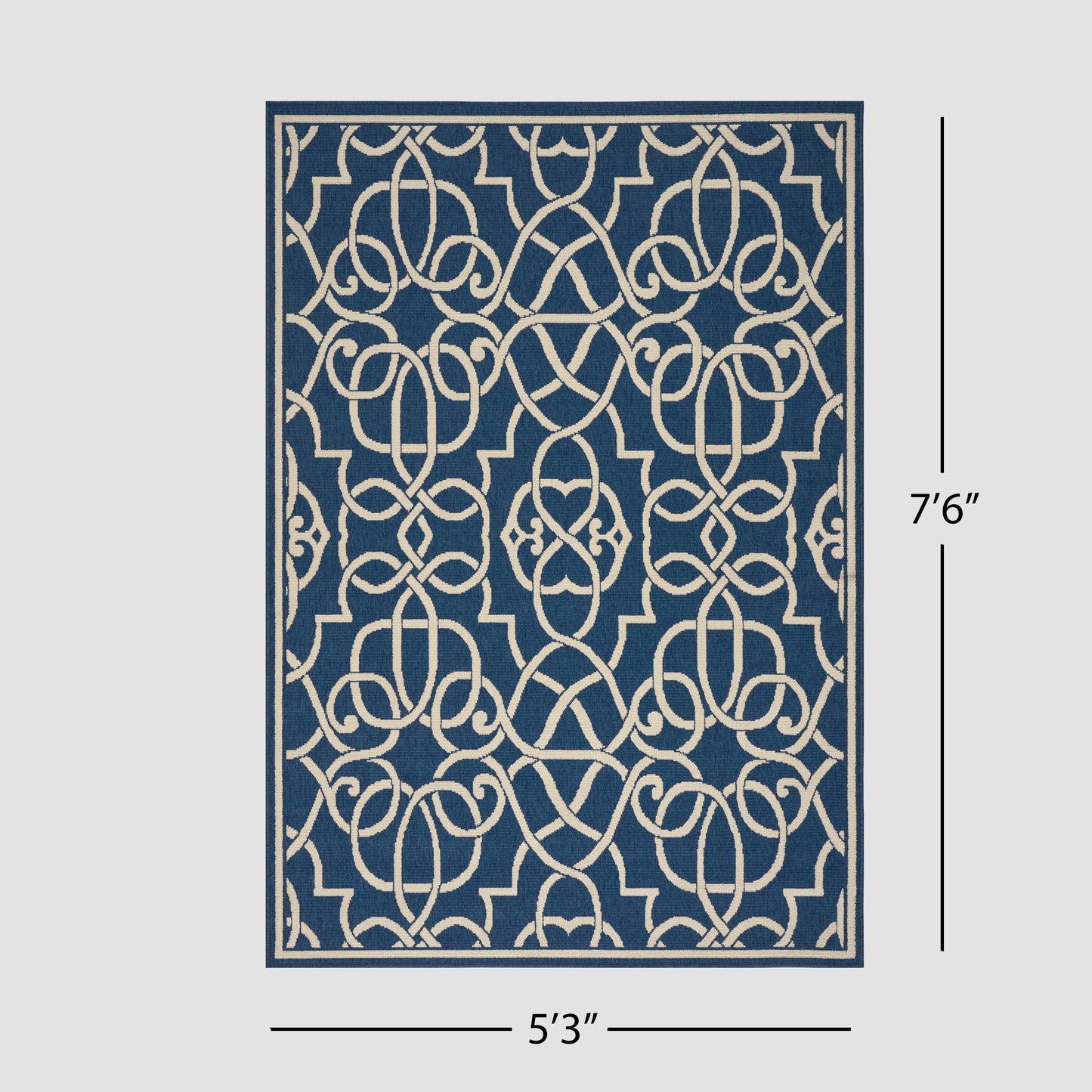 5'3" X 7'6" Outdoor Lounge Area Rug