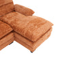 U-shaped profile sofa, including two single seats and two chaise, modular sofa, Chenille sofa,Orange