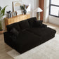 Corduroy 3-Seater Sofa With A Ottoman, 2 Storage & Cup Holder