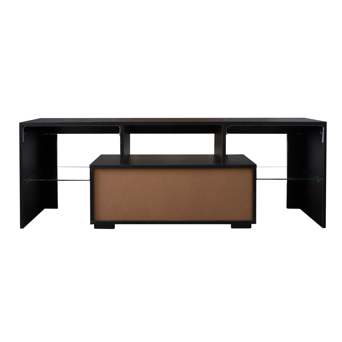 Black TV Stand with LED RGB Lights