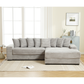 Oversized Corduroy L-Shaped Sofa - 2-Piece Sectional