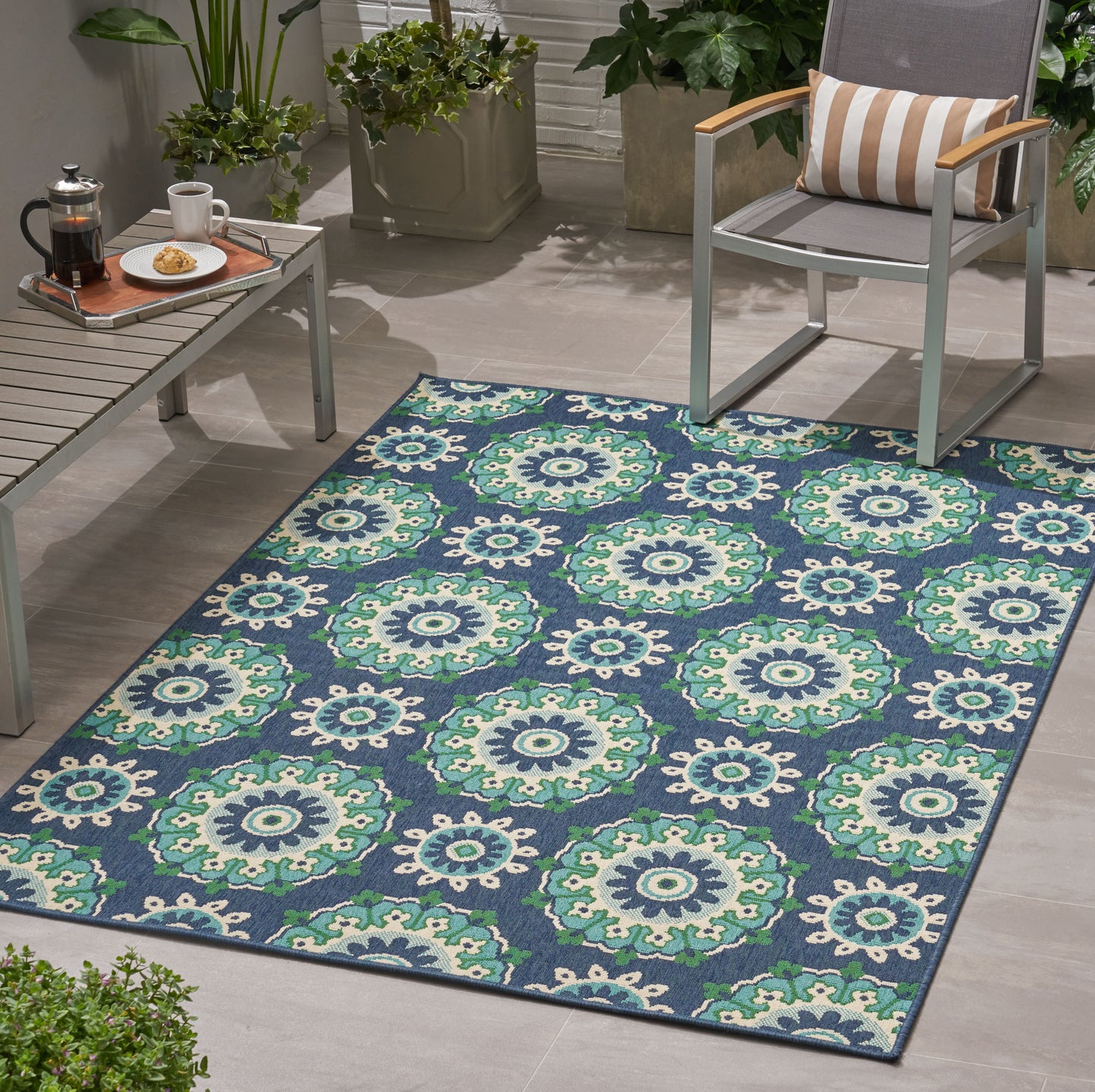 5'3" X 7' Outdoor Lounge Area Rug