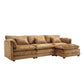 Boucle Fabric Oversized three-seat L-Shape Sectional