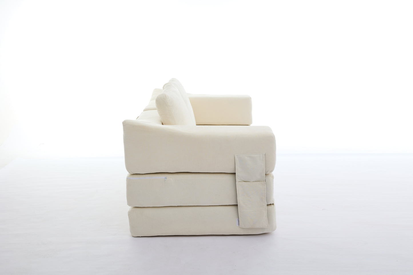 Modern Minimalist Fold-Out Sofa Bed with Removable Backrest