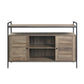 TV Stand in Rustic Oak & Black Finish For up to 50" TV's