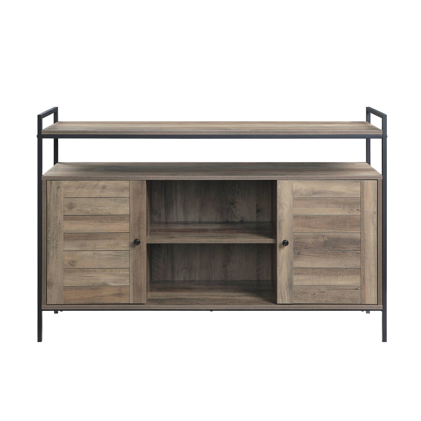 TV Stand in Rustic Oak & Black Finish For up to 50" TV's