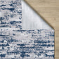 Nautical Navy Blue Woven Area Rug