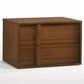 Modern Walnut Nightstand with Two Integrated Drawers