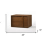 Modern Walnut Nightstand with Two Integrated Drawers