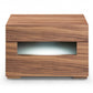 Dazzling contemporary LED Walnut Nightstand with Two Drawers