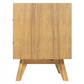 Natural Light Mocha Contemporary Nightstand with Two Drawers