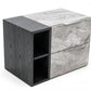 Contempo Gray Faux Marble and Gray Two Drawer Nightstand