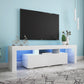 Modern White LED TV Stand with 20 Color Options & Remote Control For up to 70" TV's