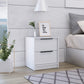 Stylish White Two Drawer Nightstand