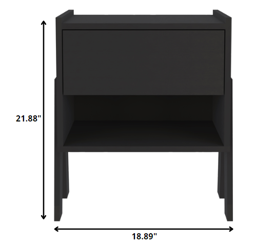 18.89" Rectangular One Drawer With Manufactured Wood Top