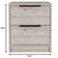 16" Rectangular One Drawer Two Doors With Manufactured Wood Top