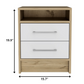 Sophisticated and Stylish White and Light Oak Nightstand