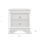 24" White Shagreen Two Drawer Solid Wood Nightstand