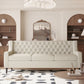 Button Tufted Backrest 3-Seater Sofa