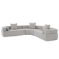 Oversized Semicircular Modular Sofa, Grey