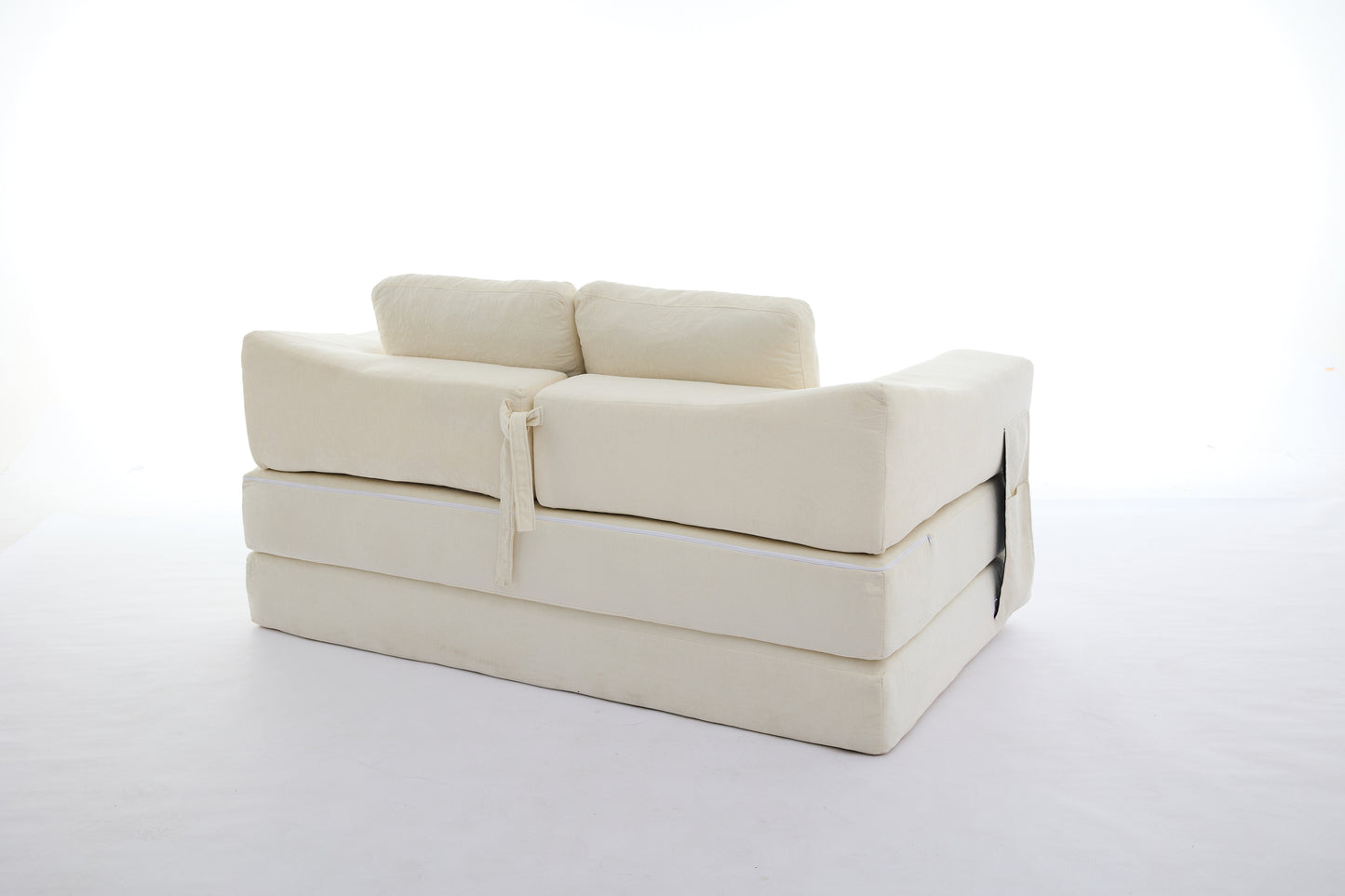 Modern Minimalist Fold-Out Sofa Bed with Removable Backrest