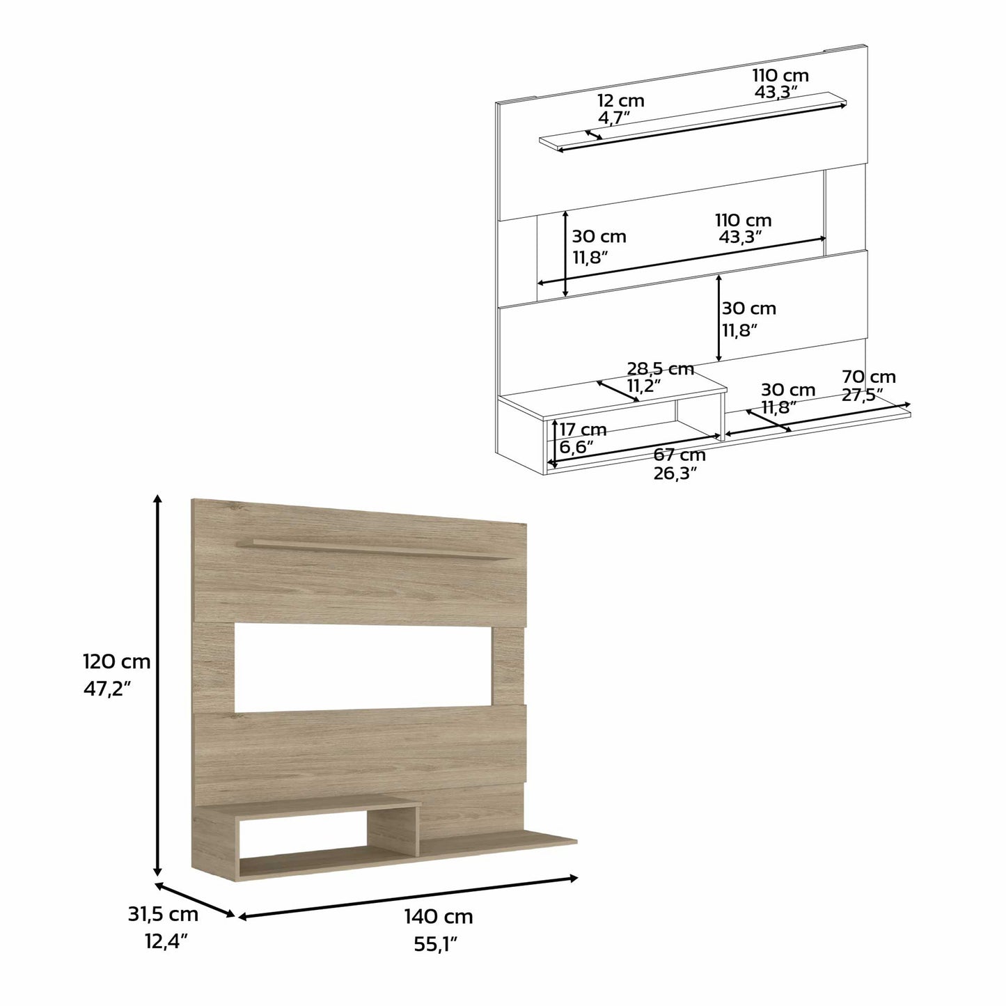 Albuquerque Floating Entertainment Center For up to 55" TV´s